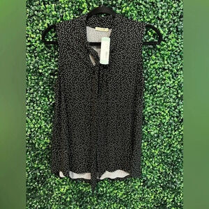 Stitch Fix Beacon Palila Tie Detail Knit Top in Black - Medium NEW